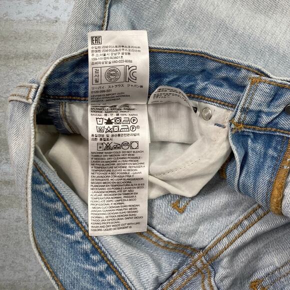 Vintage Y2K Levis Jeans 27x27 Regular Tapered Leg Fit Light Wash Orange Tab - Picture 5 of 8